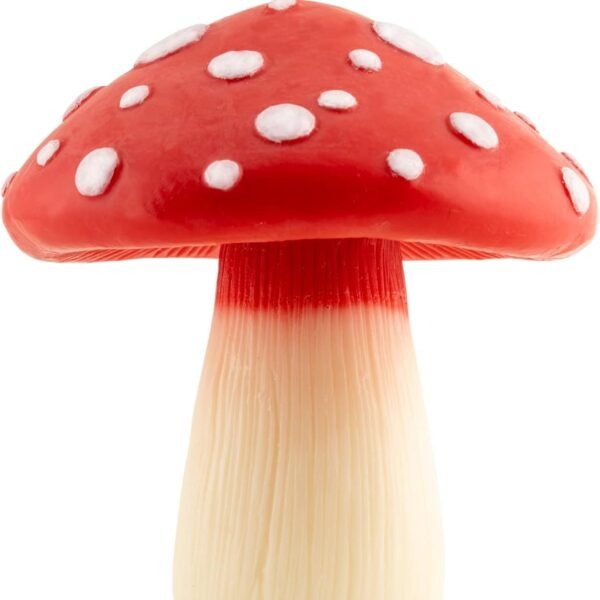 Mushroom Candle, Red, Unscented Soy Wax, 8.0 Ounce, Decoration, Classic, Fungi Theme, Novelty Candle