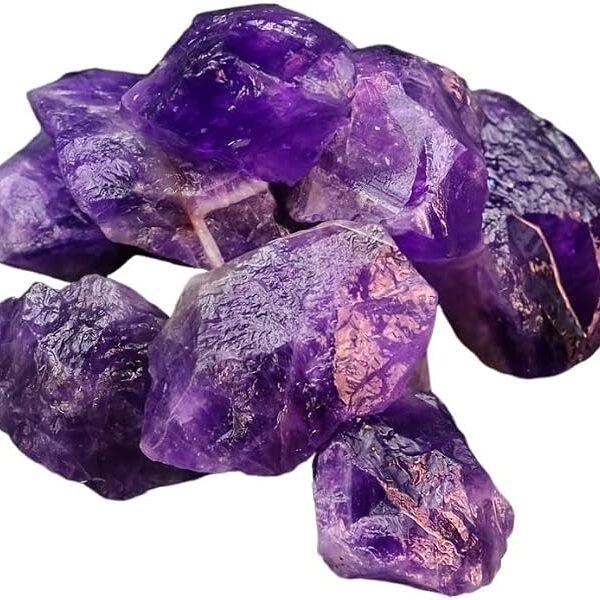 40-45g Deep amethyst raw stone fireless therapy stone aquarium decoration stone