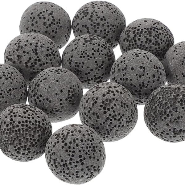 20pcs Natural Volcanic Rock Essential Oil Diffuser Stones, 0.62 Inch Grey therapy Essential Oil Diffuser Stones for Home, Office