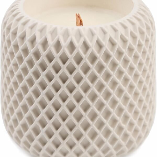 Scented Candles - Luxury Concrete Jar Candle for Home Scented, Soy Wax Candle - Relaxation Gift for Women, Premium Room Décor, Non-Toxic, Great Idea for Gifts (White Dune)