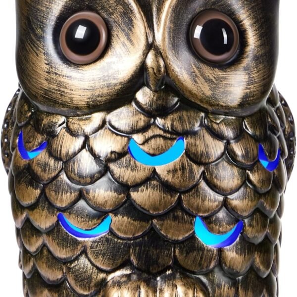 Owl Essential Oils Diffuser, Ceramic Hand-Painted Diffuser, 200ML Quiet with Waterless Shut-Off Protection, Cool Mist with 7 Colors LED Lights 2 Mist Mode for Bedroom Home, Office, Brown